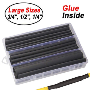 27 pcs 3:1 Marine Grade Dual Wall Adhesive Heat Shrink Tubing kit