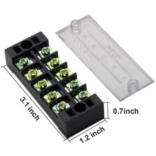 10pcs 5 Sets 5 Positions 600V 25A Dual Row Screw Terminal