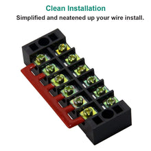 10pcs 5 Sets 6 Positions 600V 25A Dual Row Screw Terminal