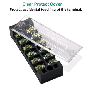 10pcs 5 Sets 6 Positions 600V 25A Dual Row Screw Terminal