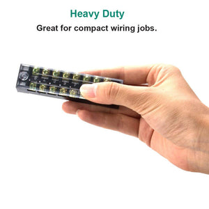 12pcs(6 Sets) 8 Positions 600V 15A Dual Row Screw Terminal