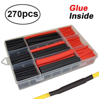 270 pcs 3:1 Dual Wall Adhesive Heat Shrink Tubing kit