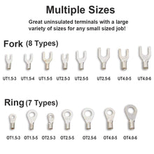430pcs 15 Types Non-Insulated Crimp Connectors