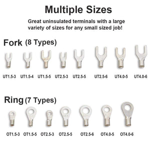 430pcs 15 Types Non-Insulated Crimp Connectors