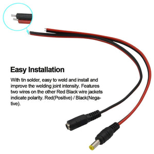 5 Pairs DC Power Pigtail Cable