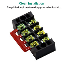 12pcs 6 Sets 4 Positions 600V 25A Dual Row Screw Terminal
