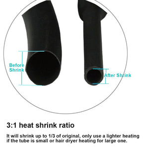 172 pcs 3:1 Marine Grade Dual Wall Adhesive Heat Shrink Tubing kit