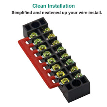 12pcs(6 Sets) 8 Positions 600V 15A Dual Row Screw Terminal