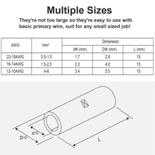 220pcs Non-Insulated Butt Connectors