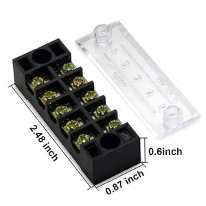 10pcs 5 Sets 5 Positions 600V 15A Dual Row Screw Terminal