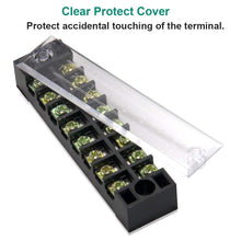 12pcs(6 Sets) 8 Positions 600V 15A Dual Row Screw Terminal
