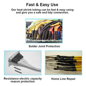 172 pcs 3:1 Marine Grade Dual Wall Adhesive Heat Shrink Tubing kit