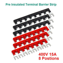 12pcs(6 Sets) 8 Positions 600V 15A Dual Row Screw Terminal